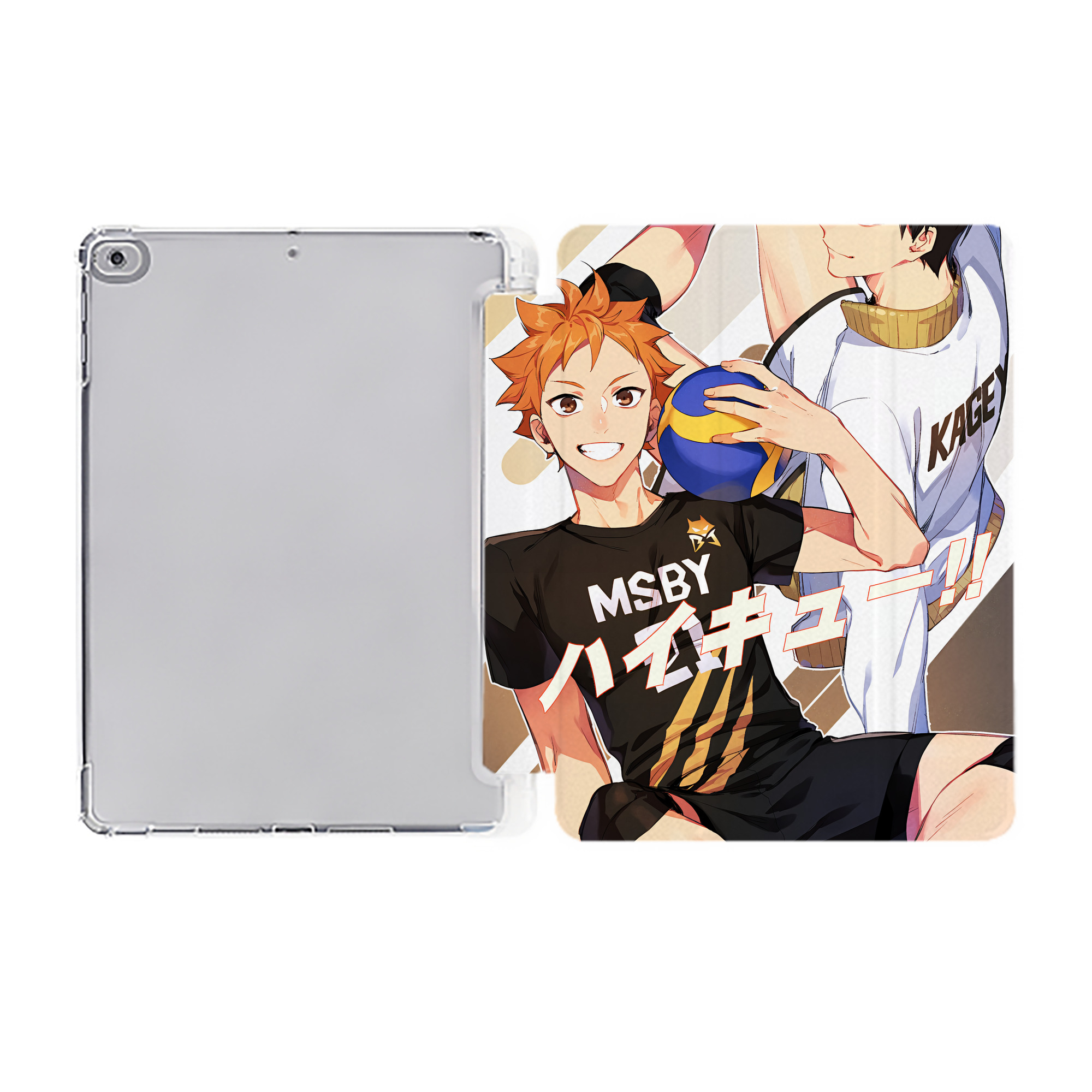 （画像用） ハイキュー!! Haikyu!! IPad ケース ペン収納付き 三つ折りスタンド PUレザー×シリコン 対応機種9.5/10.5/10.9インチ